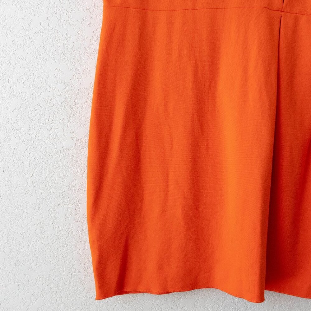 Gianni Bini Orange Textured Shoulder Dress | Size Large - Picture 4 of 10